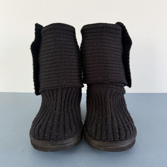 UGG Australia Cardy Classic Knit Sweater Black Tall Boots - Picture 2 of 7
